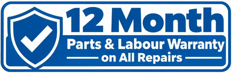 12 Month Parts and Labour Warranty on All Repairs